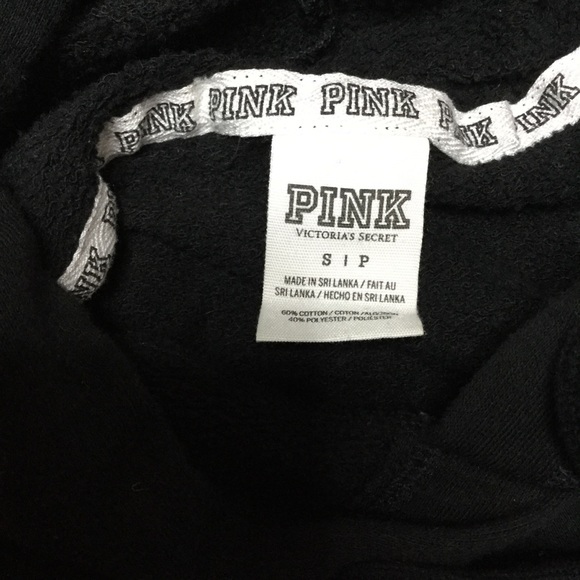 PINK Victoria’s Secret Black & white hoodie - Picture 3 of 4